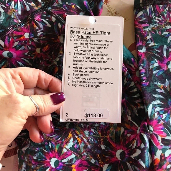 Lululemon Base Pace High-Rise Fleece Running Tight 28" - Picture 7 of 10